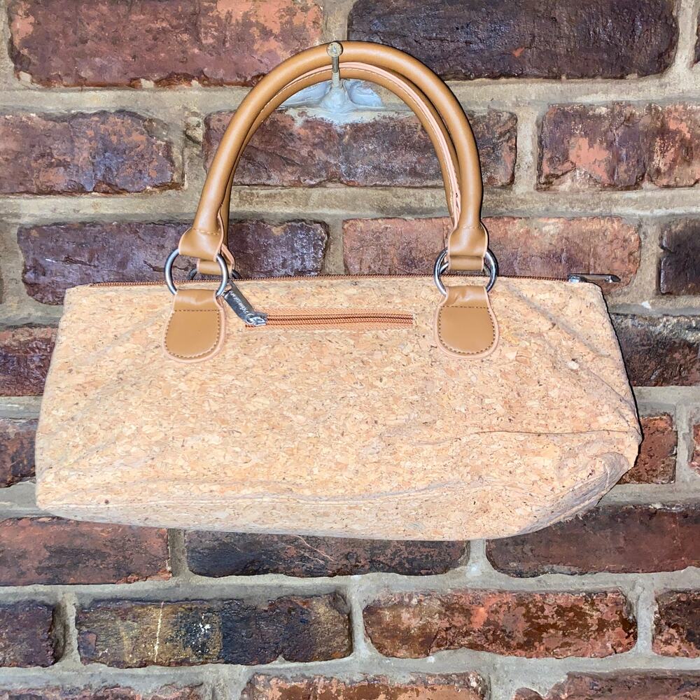 Primeware Cork Brown Tan Design Sassy Classic Wine Clutch Bag Purse